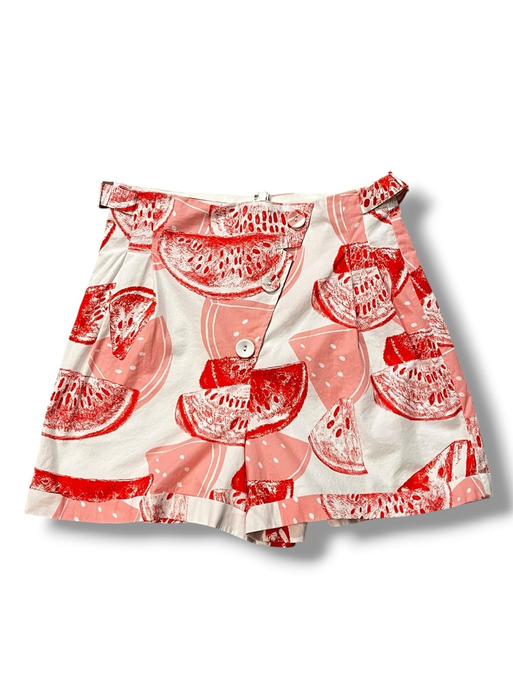 Eva Franco Short Set Halter Peplum Top Watermelon Print Size 6 Anthropologie - Picture 8 of 15